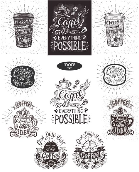 Set of Banners with coffee quotes. By Designwork | TheHungryJPEG