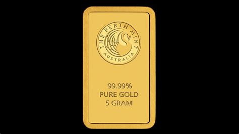 Bullion List - Gold - Perth Mint - 5 g Perth Mint Gold Bar (Black Swan ...