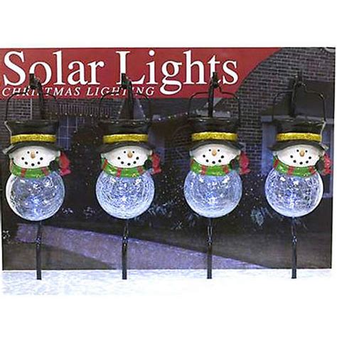 NEW SOLAR GARDEN CHRISTMAS SNOWMAN LIGHTS PATHWAY LIGHT | #19991745