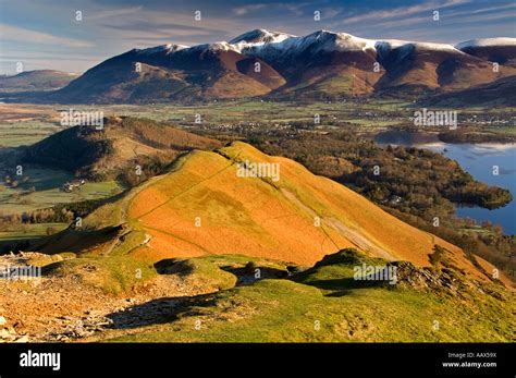 A Panoramic View of the Skiddaw Range, Keswick and Derwent Water from ...