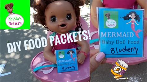 DIY MERMAID 🧜‍♀️ Baby Alive Food Packets! 🍼 NEW Baby Alive Food Recipe ...