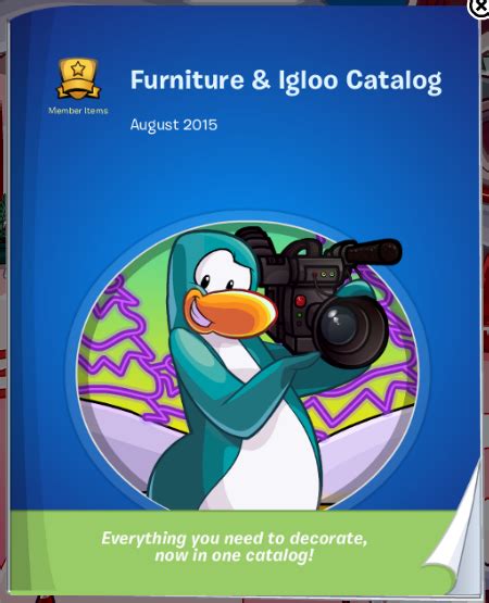 Club Penguin August 2015 Furniture & Igloo Catalog | Club Penguin Reporters — Club Penguin ...