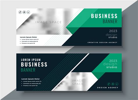 green abstract business banner design template - Download Free Vector Art, Stock Graphics & Images
