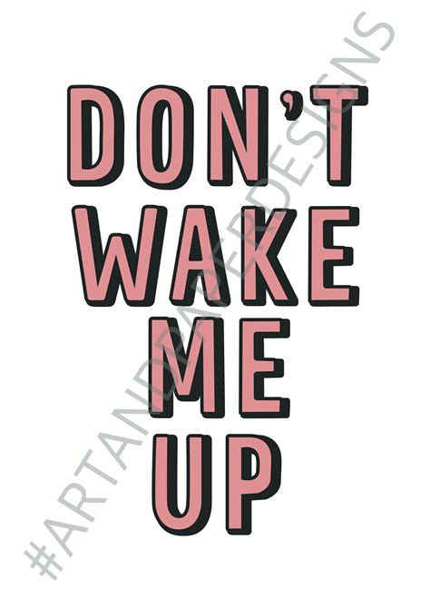 Don't Wake Me Up Print / Colourful Poster / Funny Prints / | Etsy