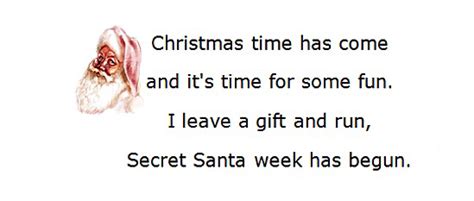 Secret Santa Poems, Clever Sayings | Secret santa poems, Secret santa ...