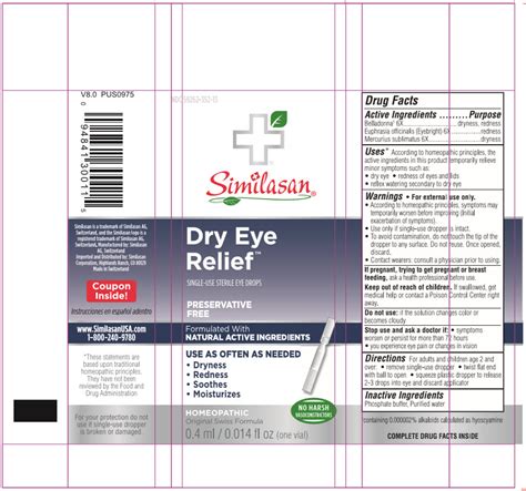 Dry Eye Relief Information, Side Effects, Warnings and Recalls