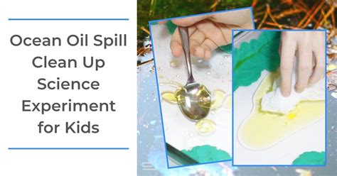 Hands On Oil Spill Clean Up Science Experiment for Kids