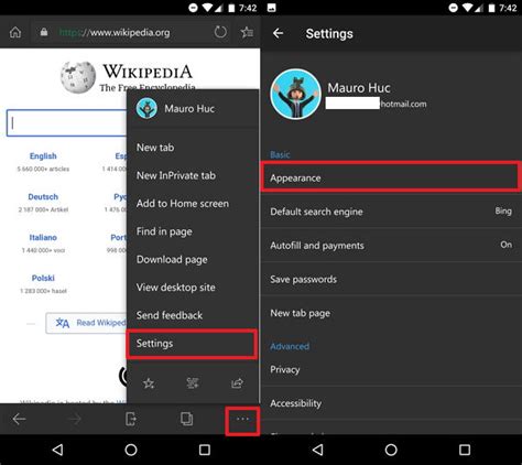 How to enable dark theme on Microsoft Edge for Android • Pureinfotech