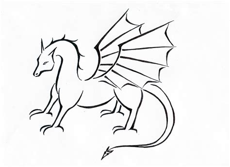 Welsh Dragon Outline - ClipArt Best