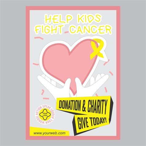 Premium Vector | Fight Cancer Poster Design Template