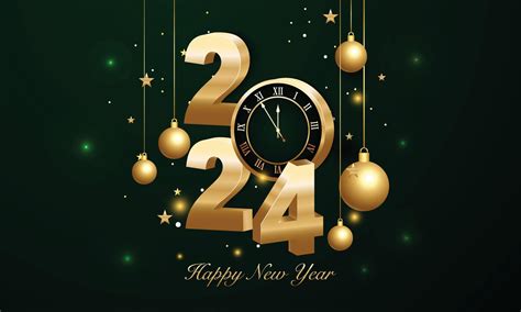 2024 Happy New Year Background Design. Greeting Card, Banner, Poster. Vector Illustration ...