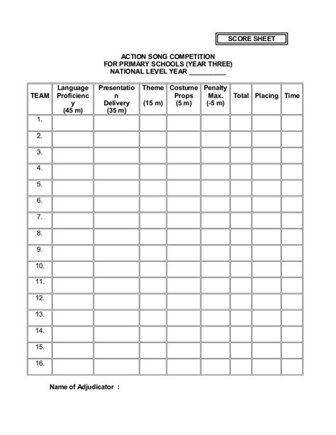 Action song rules, guidelines & adjudication forms 30 nov 2011