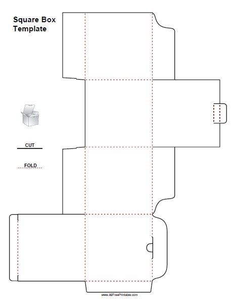 Free Square Box Template - PRINTABLE TEMPLATES