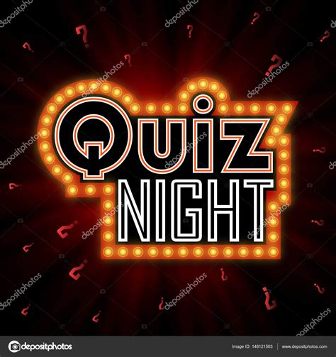 Quiz night announcement poster design web banner background vector ...