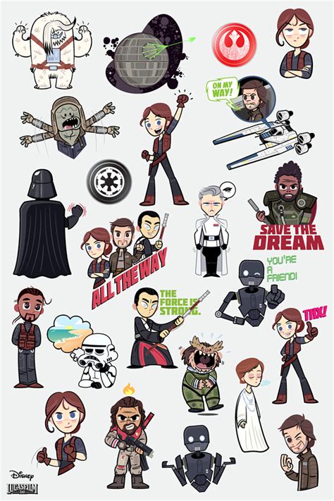 Star Wars Rogue One: Digital Stickers on Behance