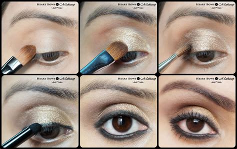 Gold Smokey Eye Makeup Tutorial: Diwali Special! - Heart Bows & Makeup