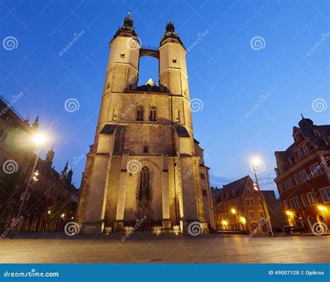 Market Church of Our Dear Lady in Halle, Germany Stock Photo - Image of ...