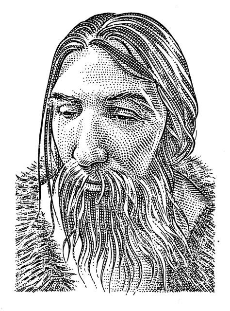 Neanderthal Man by Noli Novak | Portrait illustration, Woodcut, Stippling