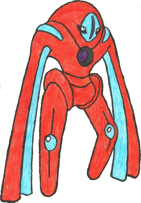 Deoxys Defense form Coloured by CoolMan666 on DeviantArt