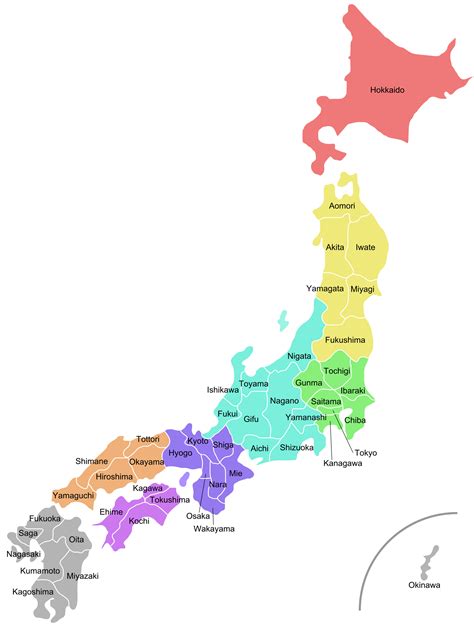 Printable Map Of Japan - Zip Code Map