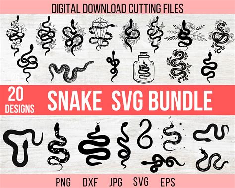 Snake Svg Snake Clipart Snake Png Snake Vector Animal Svg - Etsy