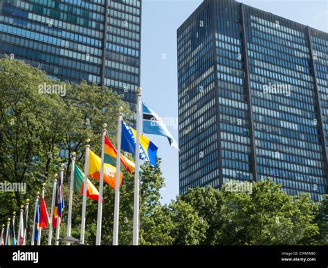 Nation Flags, United Nations Headquarters, NYC Stock Photo - Alamy