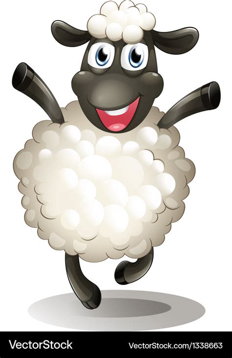 A happy sheep Royalty Free Vector Image - VectorStock