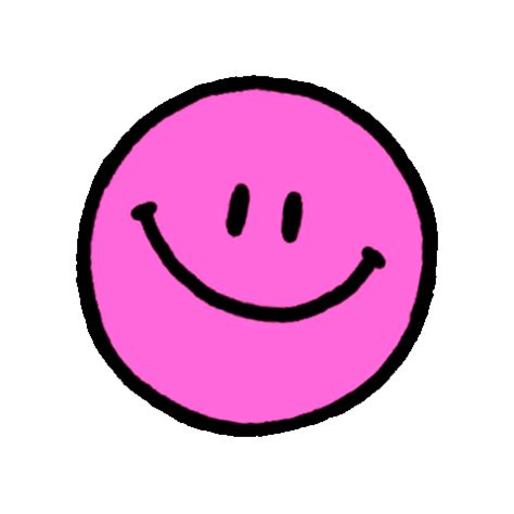 Pink Smiley Face Gif