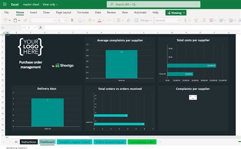 Automated purchase order template in Excel - Sheetgo Blog | How to Create a Purchase Order ...