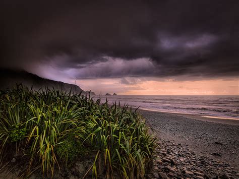 West coast morning storm, New Zealand. - The Land