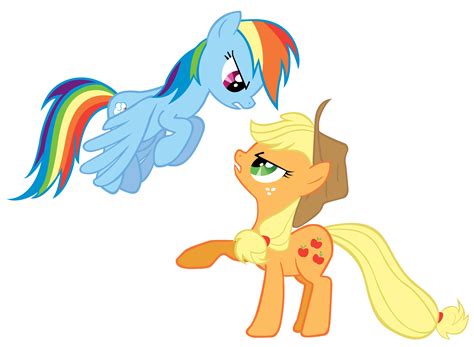 Applejack and Rainbow Dash by Are-you-jealous on DeviantArt