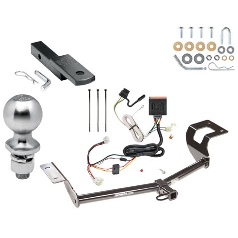 Trailer Tow Hitch For 12-16 Honda CR-V Class 2 Complete Package w/ Wiring Draw Bar Kit and 2" Ball