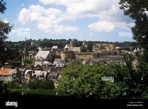 The medieval town of Fougeres and its castle Stock Photo - Alamy