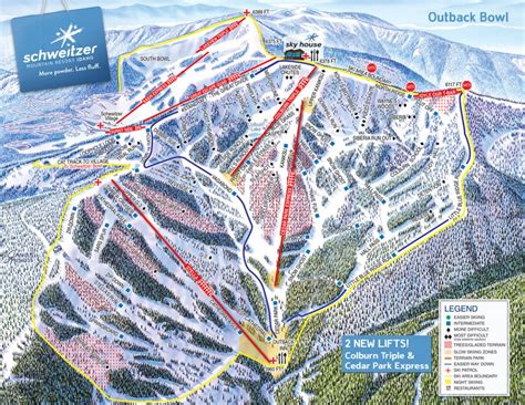 Schweitzer Piste And Ski Trail Maps