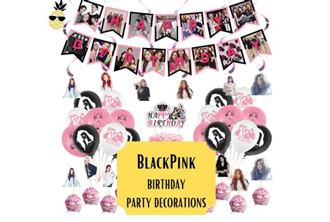 Blackpink Theme Party Decorations Birthday Banner Cake - Etsy