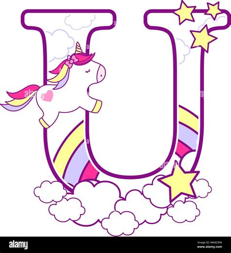 Letter u unicorn hi-res stock photography and images - Alamy