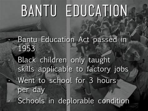 Bantu Education Act 1953 | Quizizz