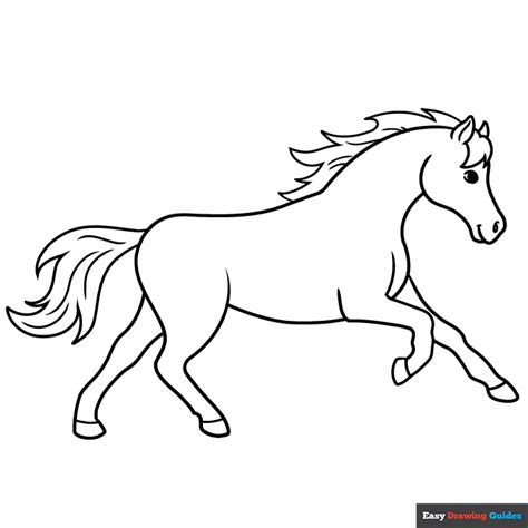 Running Horse Coloring Page