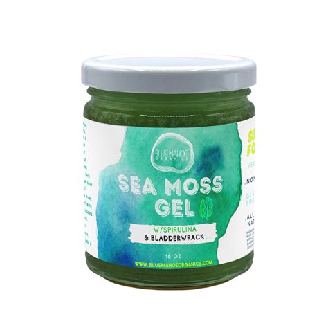 Sea Moss Gel w/ Spirulina & Bladderwrack – BlueMahoeOrganics