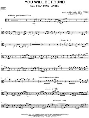 "You Will Be Found" Sheet Music - 31 Arrangements Available Instantly ...