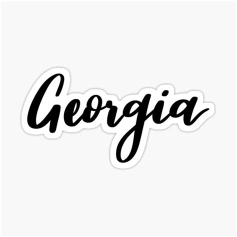 "Georgia " Sticker for Sale by ellietography | Redbubble