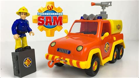 UNBOXING FIREMAN SAM VENUS FIRE TRUCK WITH WORKING WATER PUMP & STORY OF SAM'S BIRTHDAY PARTY ...