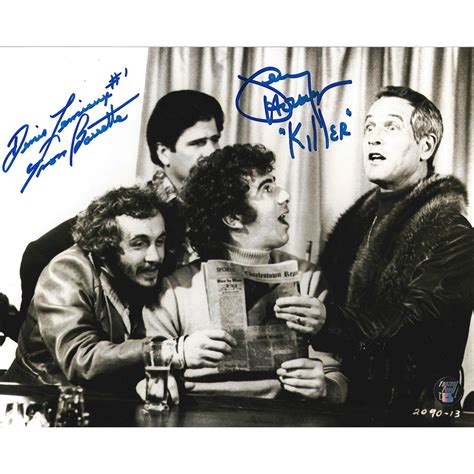 Yvon Barrette/Jerry Houser Autographed "Slap Shot" 8X10 Photo – Frozen Pond