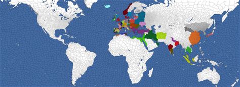 Map of the world in 1066 on a hoi4 province map : map