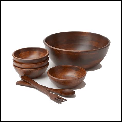 7 Piece Wood Salad Bowl Set by Woodard & Charles - Walmart.com