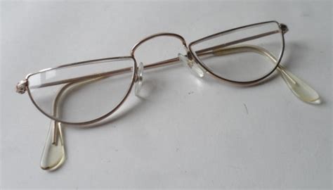 Vintage Reading Spectacles NHTO Gold Filled Half Moon Eye Spectacles Glasses Readers Frames 1950s