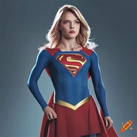 Photoshoot of a supergirl on Craiyon