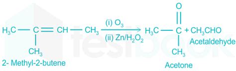 [Solved] Ozonolysis of 2-methylbutene-2 yields: