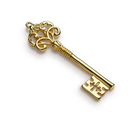 Ornate skeleton key | Gold ornate skeleton key — Stock Photo © Rangizzz #7674416