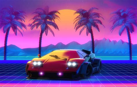 [16++] Astonishing 80s Car Retro Synthwave Wallpapers